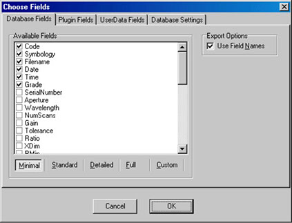 Scan file data extractor fields